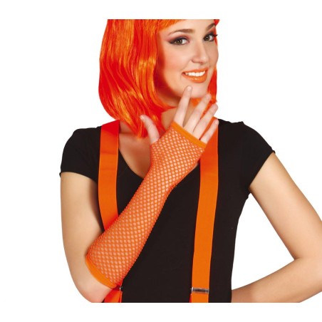 Guantes malla naranja neon rejilla cm