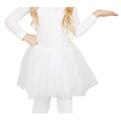 Tutu infantil blanco 30 cm para niña