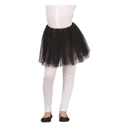 Tutu infantil negro 30 cm para niña