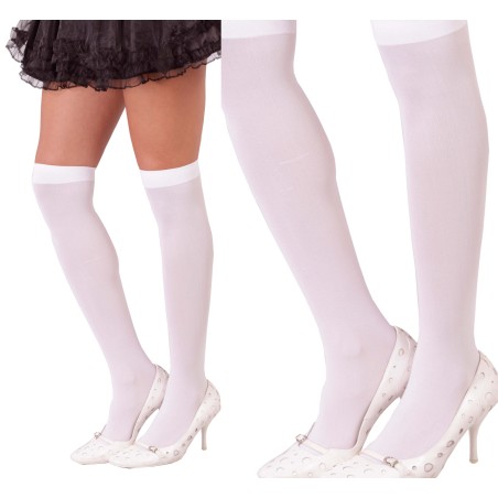 Calcetines blancos largos medias rodilla-Tus disfraces baratos