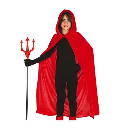 Capa roja con capucha infantil 100 cm