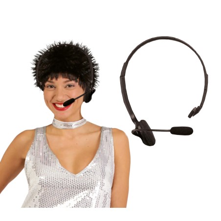 Auriculares microfono diadema cabeza cantante-Tus disfraces baratos