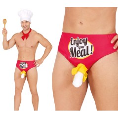 Calzoncillo gracioso Enyoy your meal adulto-Tus Disfraces Baratos