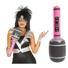 Microfono hinchable 45 cm cantante star-Tus disfraces baratos