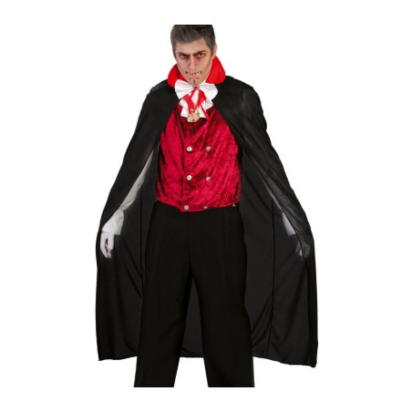 Capa vampiro negra 140 cm para halloween 18335-Tus Disfraces