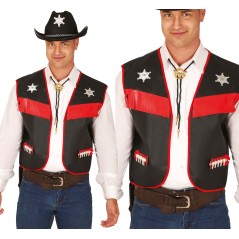 Chaleco vaquero negro-Tus disfraces baratos