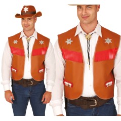 Chaleco vaquero marron-Tus disfraces baratos