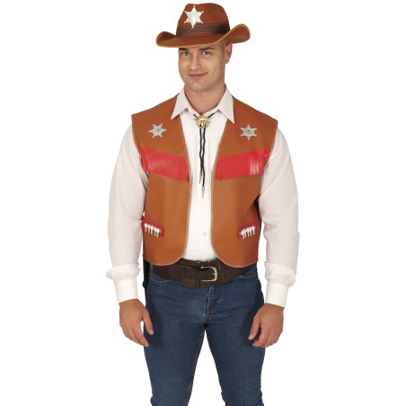 Chaleco vaquero marron