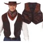 Chaleco vaquero marron simil cuero