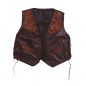 Chaleco vaquero marron simil cuero
