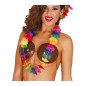 Collar hawaiano multicolor flores