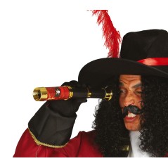 Catalejo pirata 30 cm negro capitan