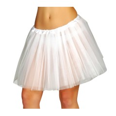 Tutu blanco adulta falda tul-Tus disfraces baratos