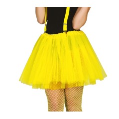 Tutu amarillo neon mujer falda tul 40 cm-Tus disfraces baratos