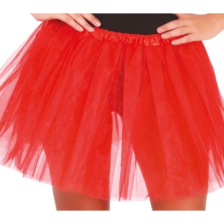 Tutu rojo para mujer 40 cm-Tus disfraces baratos
