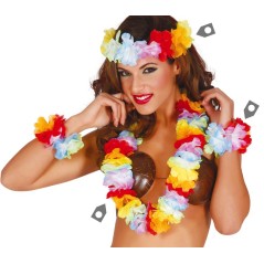 Conjunto hawainao multicolor collar mu