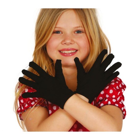 Guantes negros infantiles 18 cm