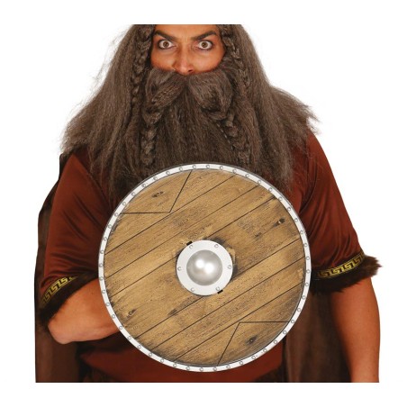 Escudo vikingo 40 cm imitacion madera barbaro