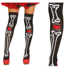 Medias catrina dia de los muertos mejico pantys-Tus disfraces baratos