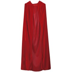 Capa roja con capucha terciopelo 130 cm-Tus Disfraces