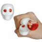 Calavera elastico con gusanos 8 cm 1 ud