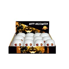 Calavera elastico con gusanos 8 cm 1 ud -Tus Disfraces Baratos