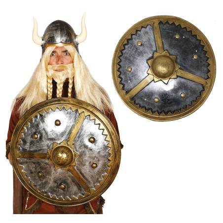 Escudo vikingo barbaro redondo 61 cm-Tus disfraces baratos