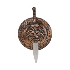 Escudo de 30 cm con espada de 48 cm romano guerrer-Tus disfraces baratos