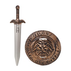 Escudo de 30 cm con espada de 48 cm romano guerrer-Tus disfraces baratos