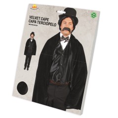 Capa terciopelo negra 100 cm caballero-Tus Disfraces