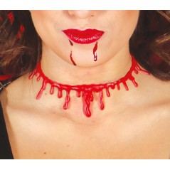 Cicatriz corte cuello con sangre halloween degolla-Tus Disfraces