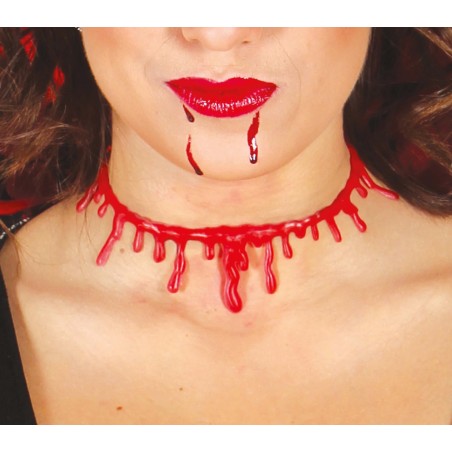 Cicatriz corte cuello con sangre halloween degolla-Tus Disfraces