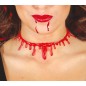 Cicatriz corte cuello con sangre halloween degolla