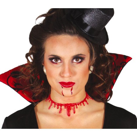 Cicatriz corte cuello con sangre halloween degolla