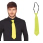 Corbata amarillo neon con lentejuelas 37 cm