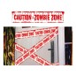 Cinta caution zombie 6 metros x 12 cm ensangrentad