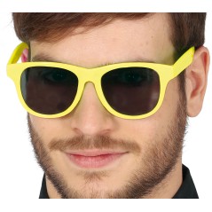 Gafas pasta neon amarilla-Tus disfraces Baratos