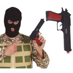 Pistola negra 27 cm-Tus disfraces baratos