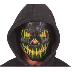 Mascara negra sonriente con luz led