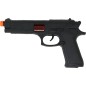 Pistola negra policia ejercito 24 cm