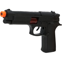 Pistola negra policia ejercito 24 cm-Tus disfraces baratos