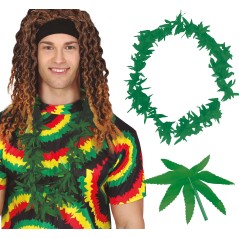 Collar hojas marihuana complemento disfraz-Tus disfraces baratos
