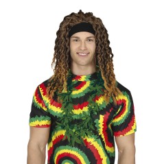Collar hojas marihuana complemento disfraz