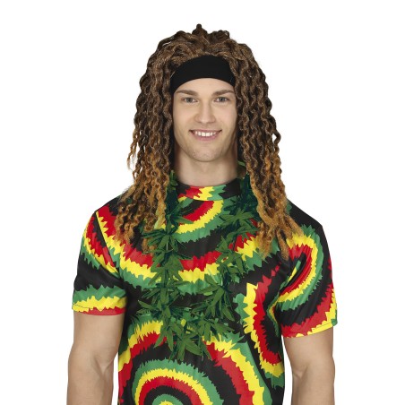 Collar hojas marihuana complemento disfraz