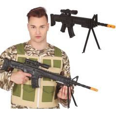 Rifle francotirador ak 77 cm juguete plastico-Tus disfraces baratos