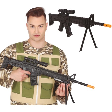 Rifle francotirador ak 77 cm juguete plastico-Tus disfraces baratos