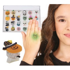 Anillo halloween con luz 1 ud -Tus Disfraces Baratos