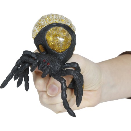 Araña halloween elastica con huevos 14x10 cm