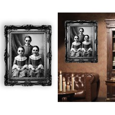 Adhesivo cuadro epoca niñas 58x45 cm -Tus disfraces baratos