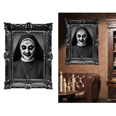 Adhesivo cuadro epoca monja 58x45 cm -Tus disfraces baratos